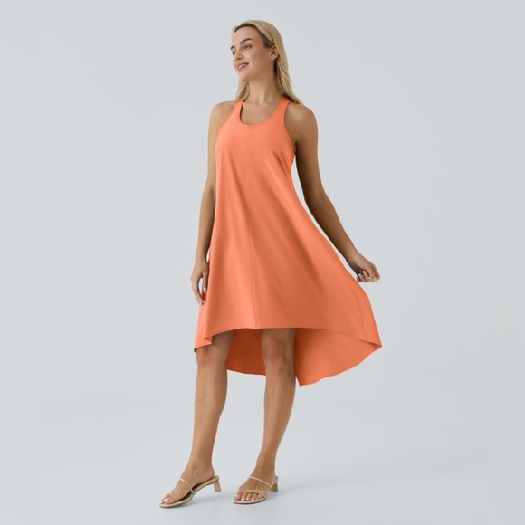 HALARA Dresses & Skirts - HALARA Breezeful Racerback Side Pocket High Low Flowy Midi Quick Dry Small NWT